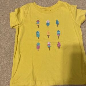Hanna Andersson Yellow Ice Cream Graphic Tee